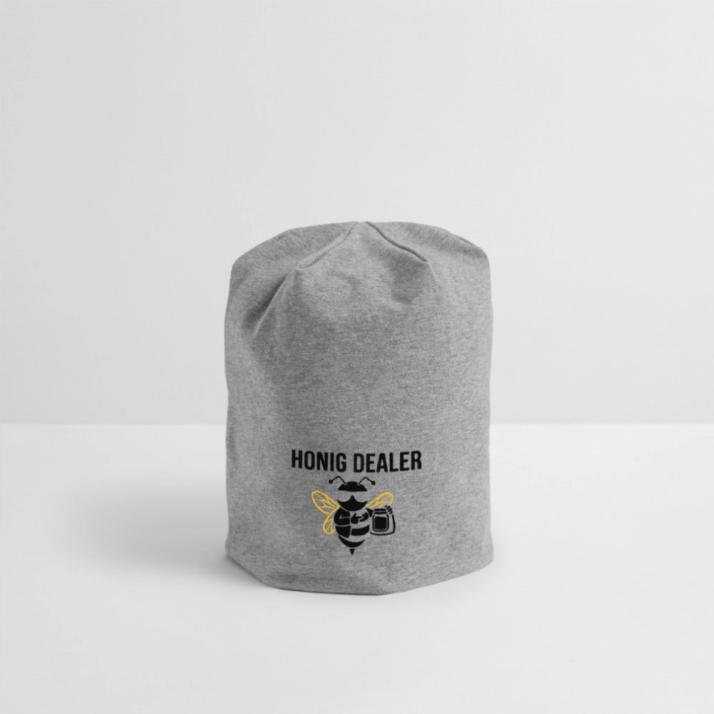 Honig Dealer Beanie-Mütze in Grau meliert – Studioaufnahme