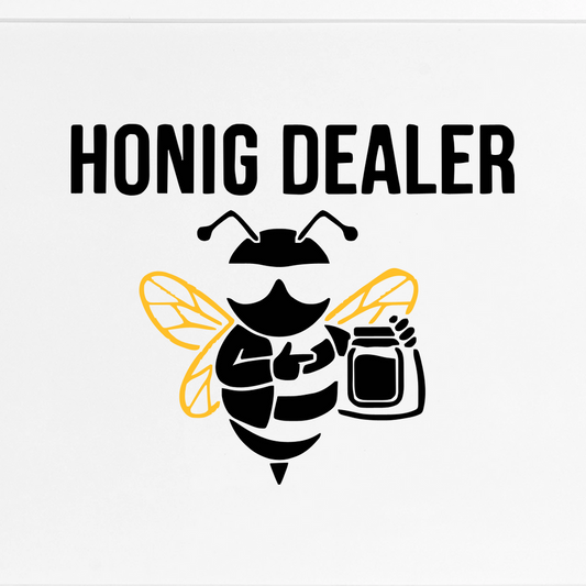 Honig Dealer Gerahmtes Poster (69 × 49 cm) mit Rahmen in Schwarz – Druck im Detail