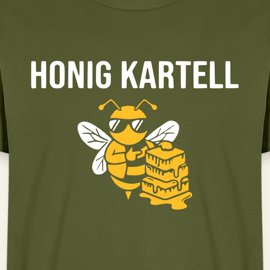 Honig Kartell T-Shirt in Khaki – Druck im Detail