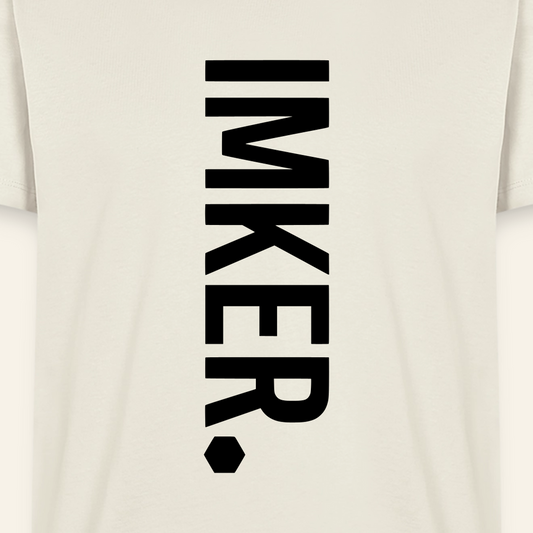 IMKER Dot Charlie T-Shirt in Naturweiß – Druck im Detail