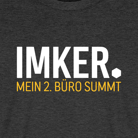 IMKER Dot Zweitbüro T-Shirt in Anthrazit – Druck im Detail