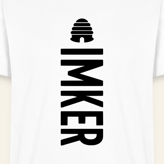 IMKER Hive Charlie T-Shirt in Weiß – Druck im Detail