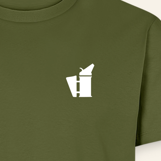 IMKER Smoker Bravo T-Shirt in Khaki – Druck im Detail