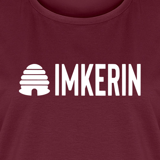IMKERIN Hive Prime T-Shirt in Bordeaux – Druck im Detail