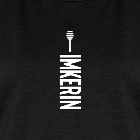 IMKERIN Honig Alpha T-Shirt in Schwarz – Druck im Detail