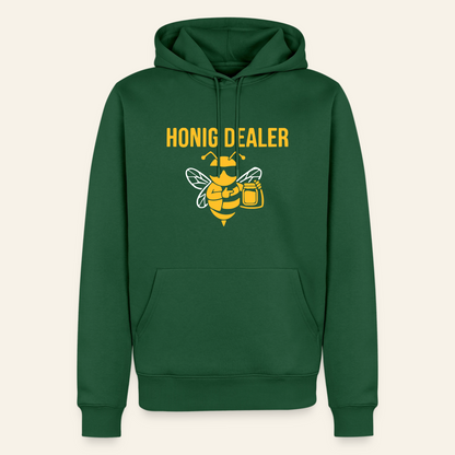 Honig Dealer Hoodie in Flaschengrün – Vorderseite