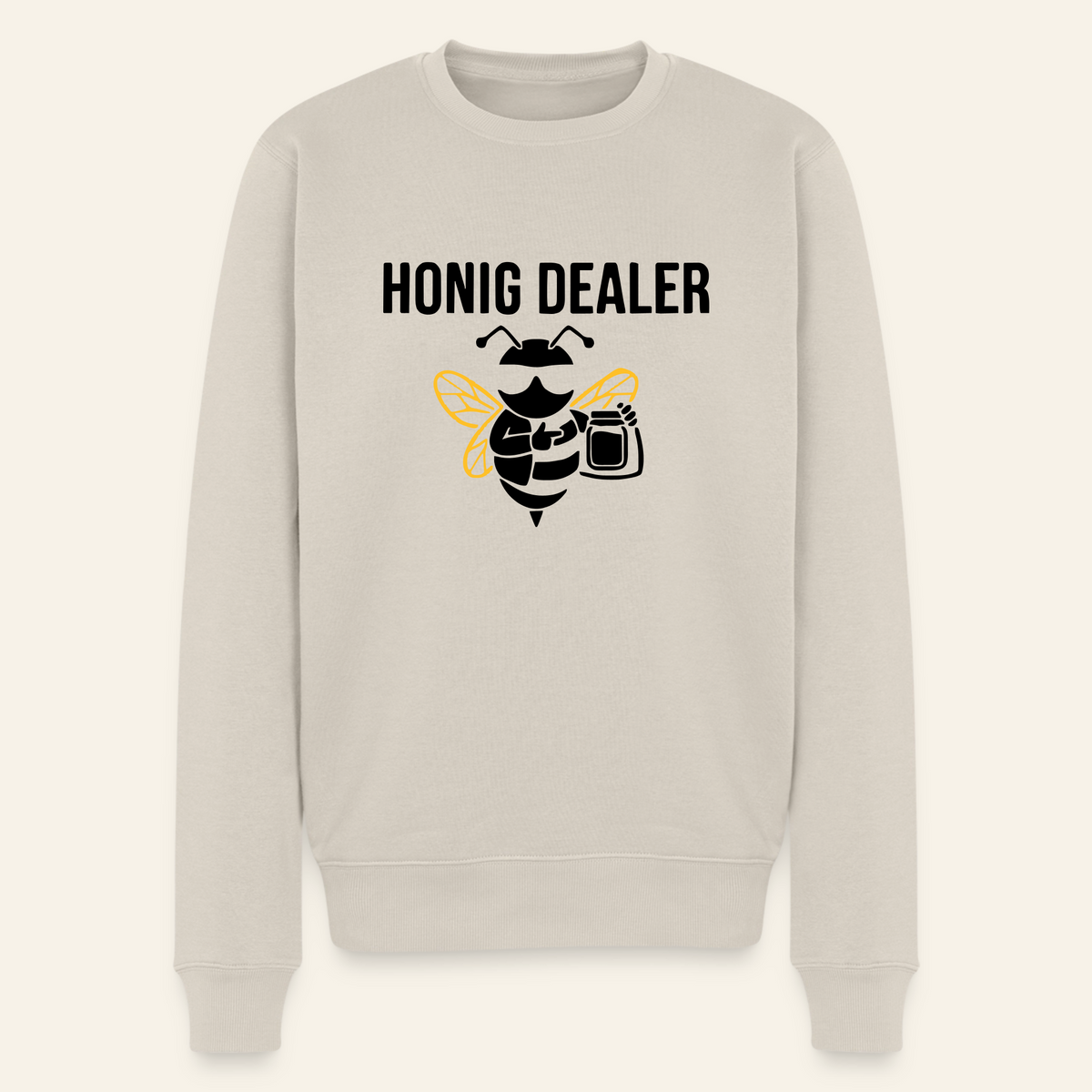 Honig Dealer Sweatshirt in Beige – Vorderseite