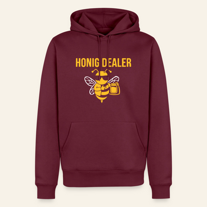 Honig Dealer Hoodie in Burgunderrot – Vorderseite