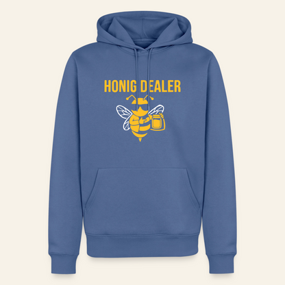 Honig Dealer Hoodie in Steinblau – Vorderseite