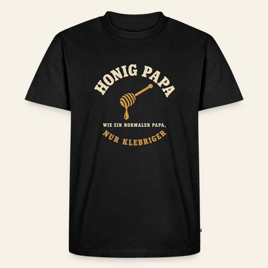 Honig Papa T-Shirt in Schwarz – Vorderseite