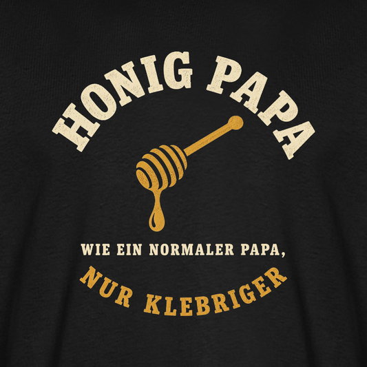 Honig Papa T-Shirt in Schwarz – Druck im Detail