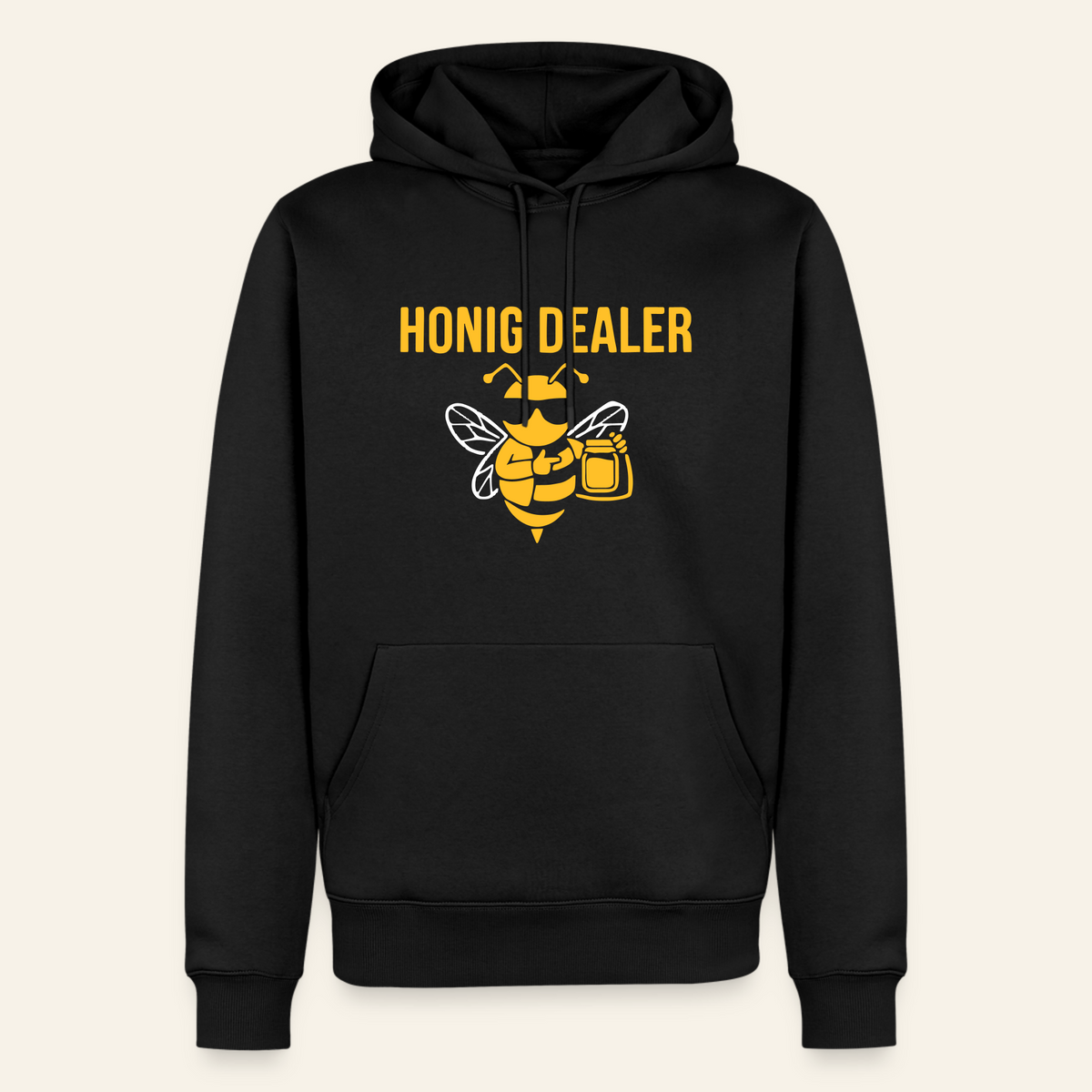 Honig Dealer Hoodie in Schwarz – Vorderseite