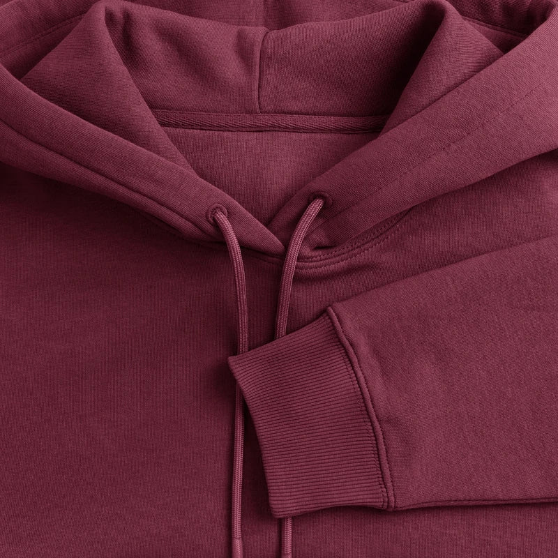 Honig Dealer Hoodie in Burgunderrot – Stoff im Detail