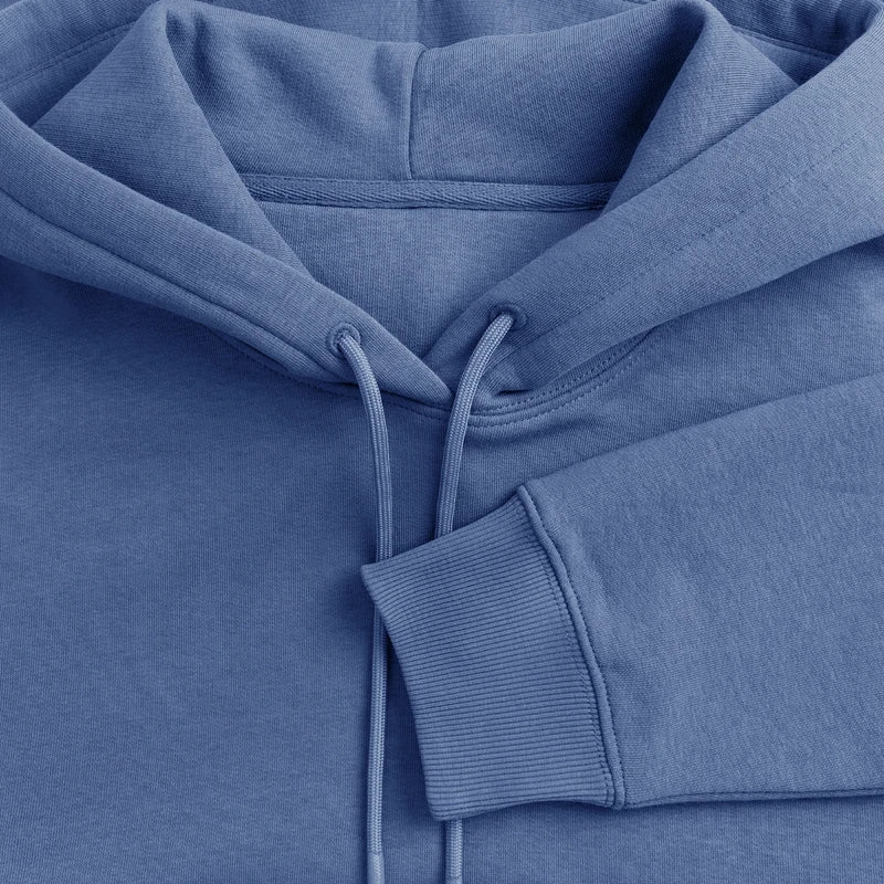 Honig Dealer Hoodie in Steinblau – Stoff im Detail