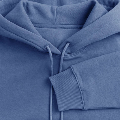 Honig Dealer Hoodie in Steinblau – Stoff im Detail