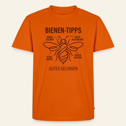 Bienen-Tipps T-Shirt in Orange – Vorderseite