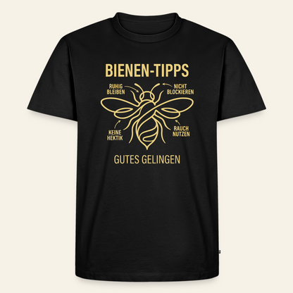 Bienen-Tipps T-Shirt in Schwarz – Vorderseite