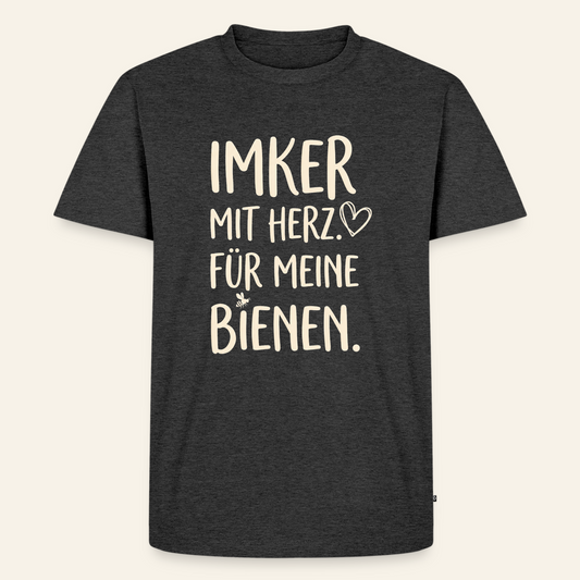 Bienenglück T-Shirt in Anthrazit – Vorderseite