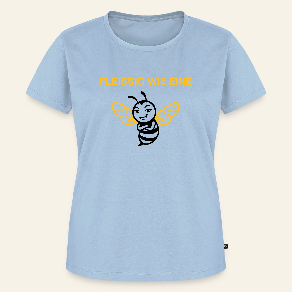 Fleißige Biene T-Shirt in Hellblau – Vorderseite