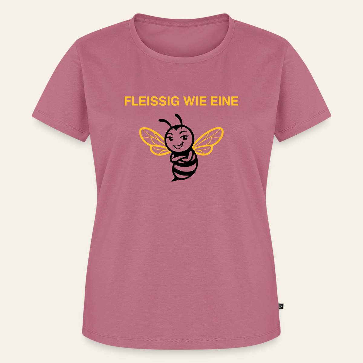 Fleißige Biene T-Shirt in Mauve – Vorderseite