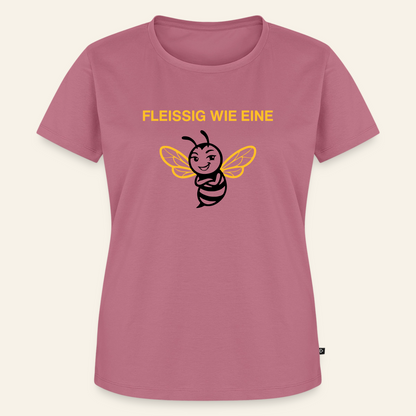 Fleißige Biene T-Shirt in Mauve – Vorderseite