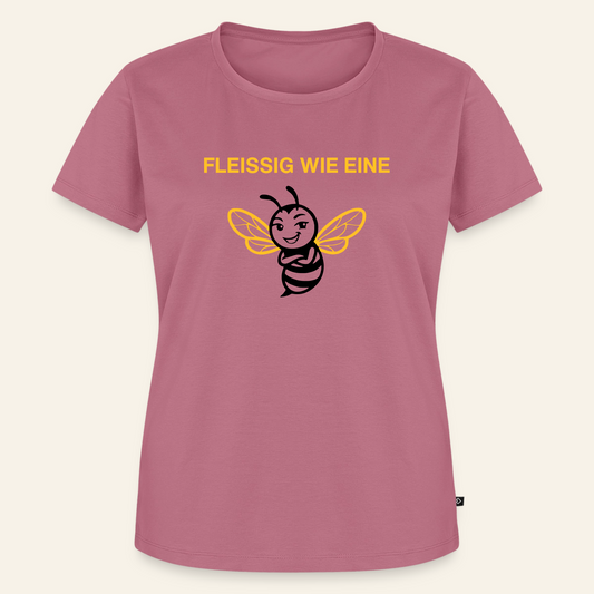 Fleißige Biene T-Shirt in Mauve – Vorderseite