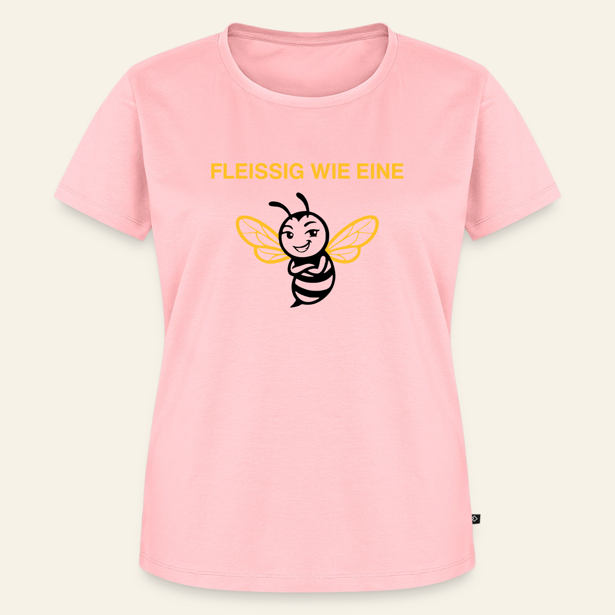 Fleißige Biene T-Shirt in Rosé – Vorderseite