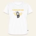 Fleißige Biene T-Shirt in Weiß – Vorderseite