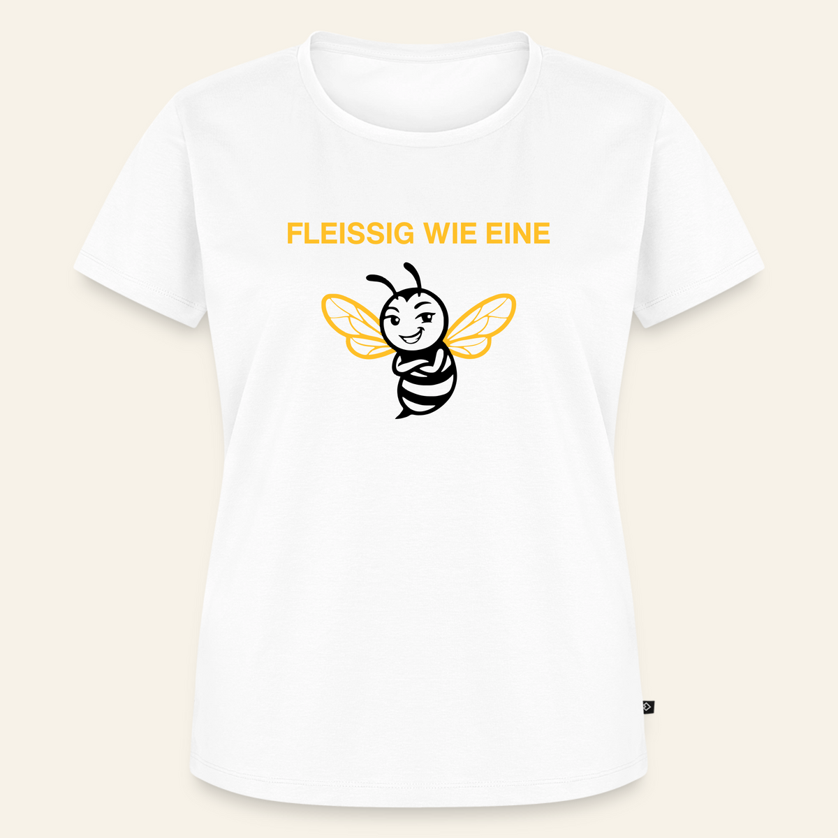 Fleißige Biene T-Shirt in Weiß – Vorderseite