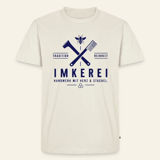 Herz & Stachel T-Shirt in Naturweiß – Vorderseite
