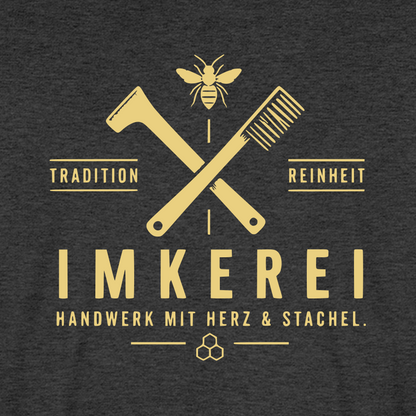 Herz & Stachel T-Shirt in Anthrazit – Druck im Detail