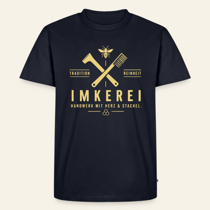 Herz & Stachel T-Shirt in Dunkelblau – Vorderseite