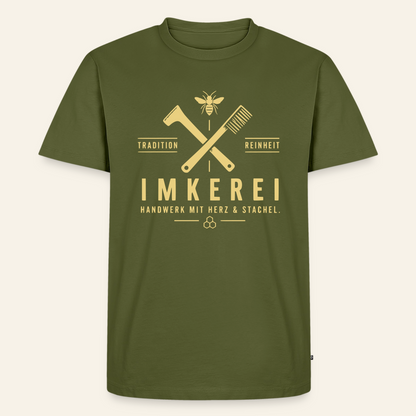 Herz & Stachel T-Shirt in Khaki – Vorderseite