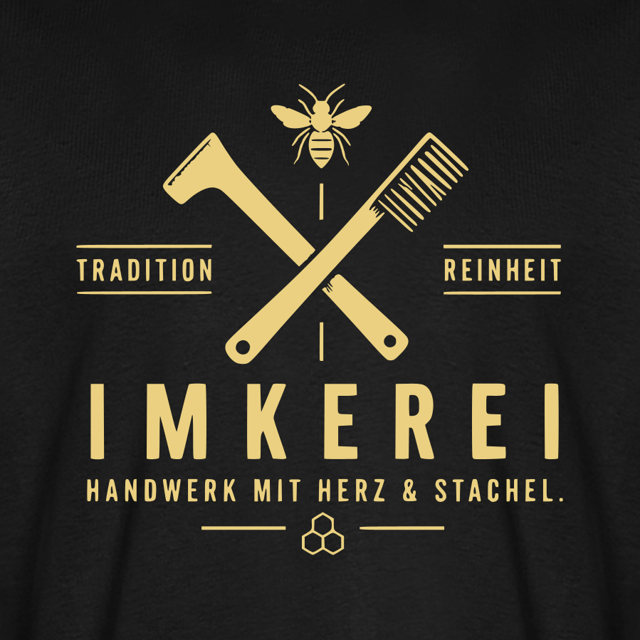 Herz & Stachel T-Shirt in Schwarz – Druck im Detail