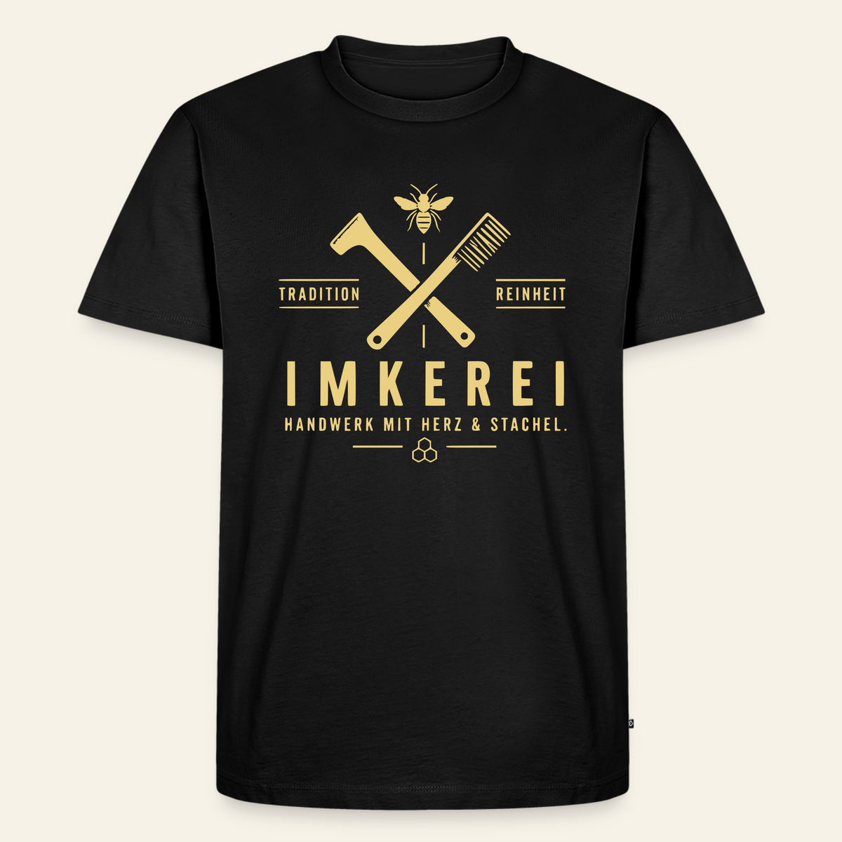 Herz & Stachel T-Shirt in Schwarz – Vorderseite