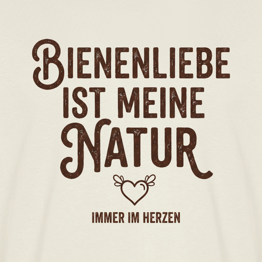 Herzenssache T-Shirt in Naturweiß – Druck im Detail