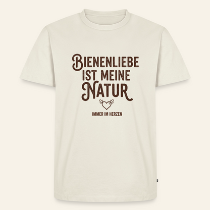 Herzenssache T-Shirt in Naturweiß – Vorderseite