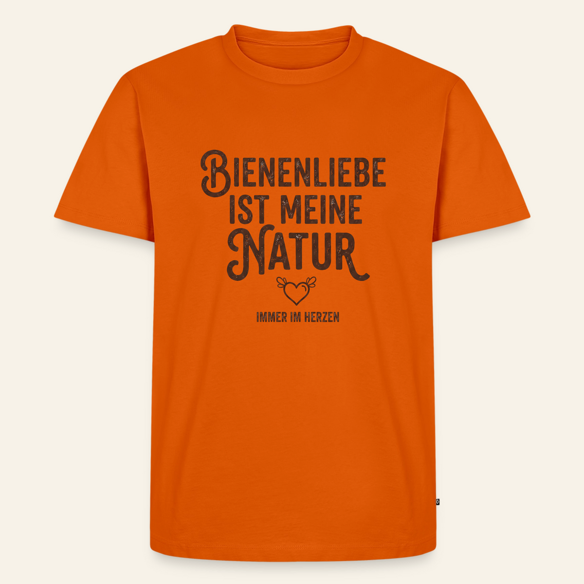 Herzenssache T-Shirt in Orange – Vorderseite
