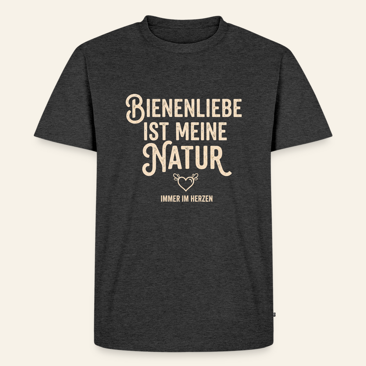 Herzenssache T-Shirt in Anthrazit – Vorderseite