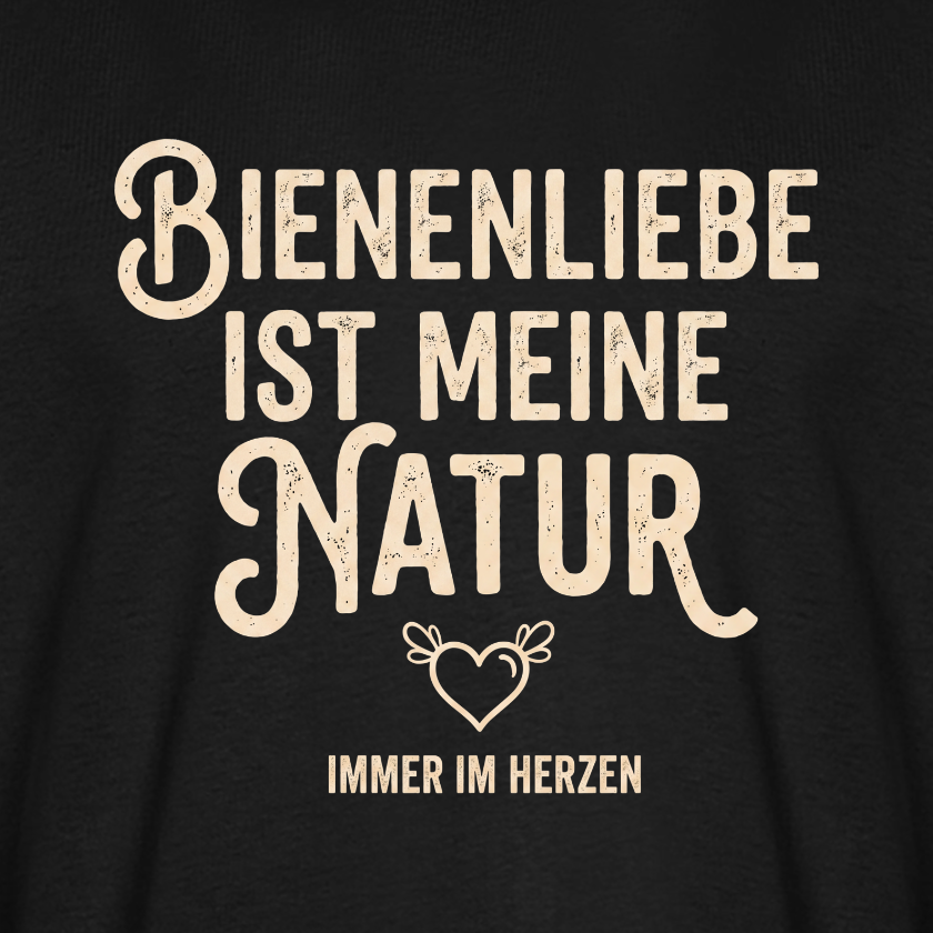 Herzenssache T-Shirt in Schwarz – Druck im Detail