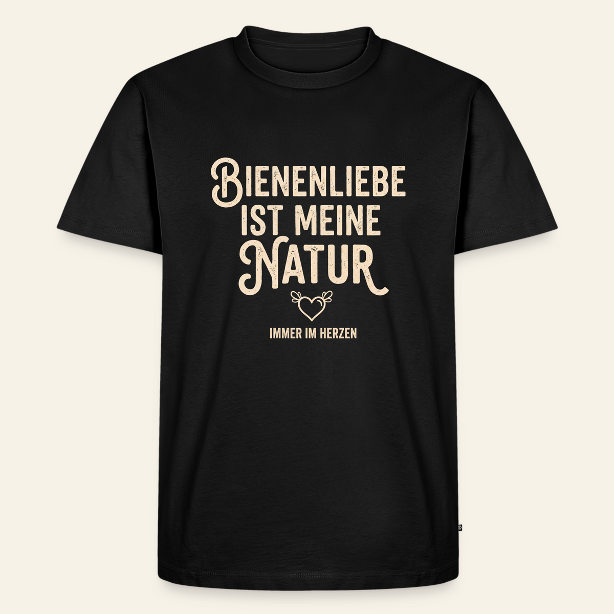 Herzenssache T-Shirt in Schwarz – Vorderseite