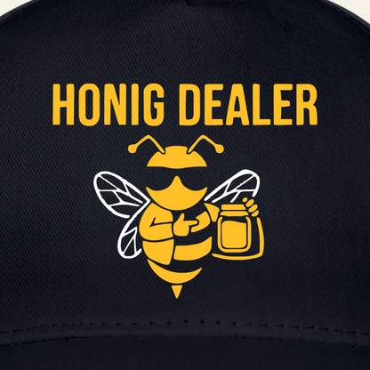 Honig Dealer Baseballcap in Navy – Druck im Detail