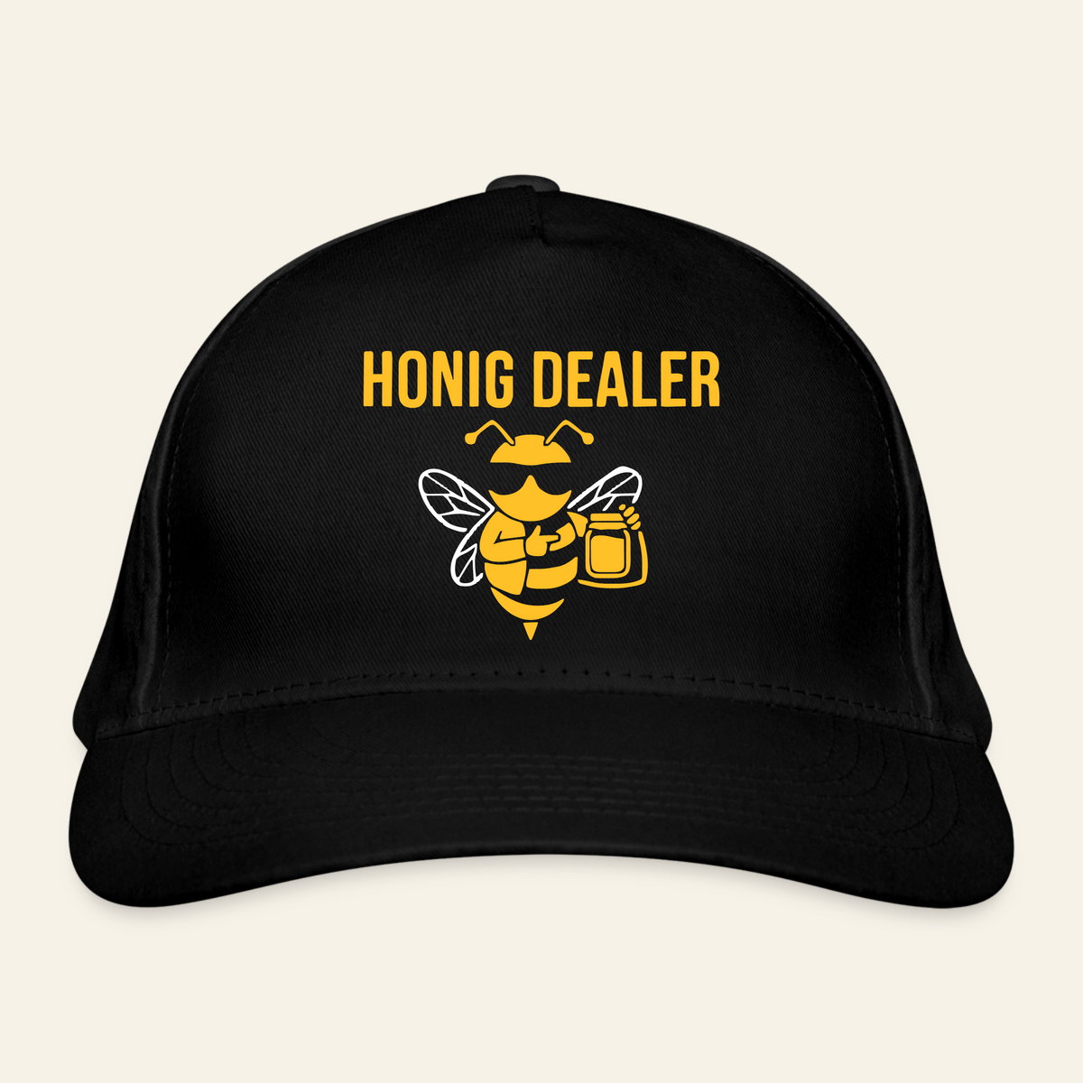 Honig Dealer Baseballcap in Schwarz – Vorderseite