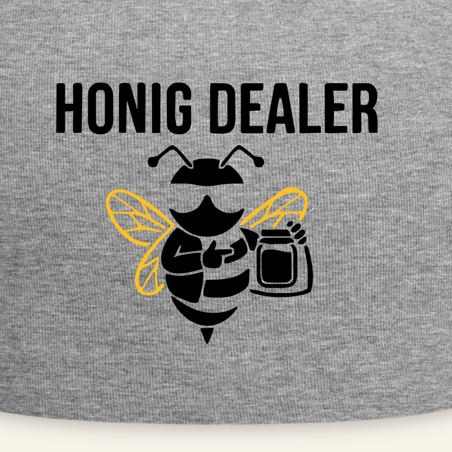 Honig Dealer Beanie-Mütze in Grau meliert – Druck im Detail