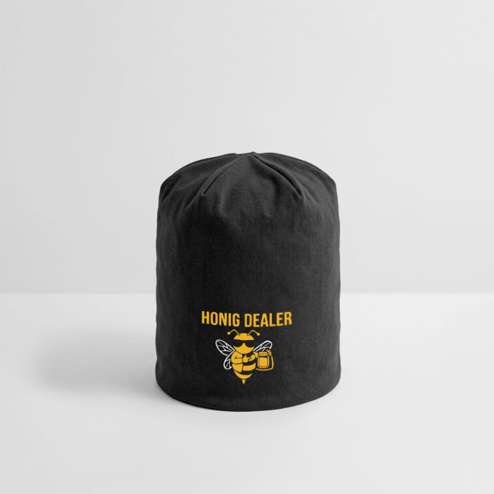 Honig Dealer Beanie-Mütze in Schwarz – Studioaufnahme