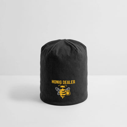 Honig Dealer Beanie-Mütze in Schwarz – Studioaufnahme