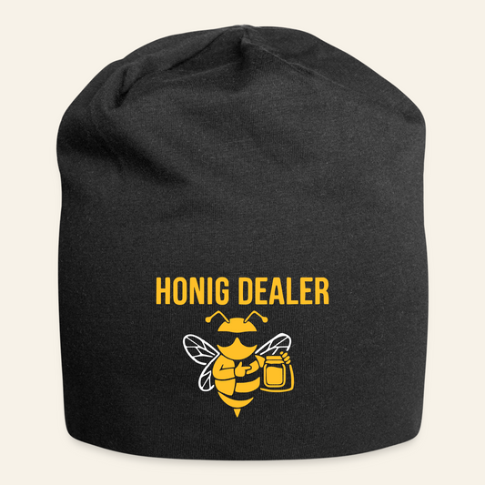 Honig Dealer Beanie-Mütze in Schwarz – Vorderseite