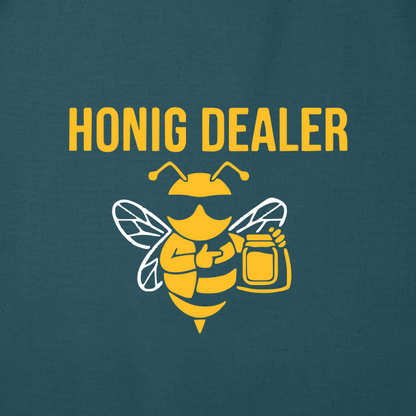Honig Dealer Einkaufstasche in Graublau – Druck im Detail