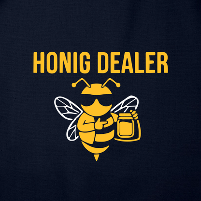 Honig Dealer Einkaufstasche in Navy – Druck im Detail