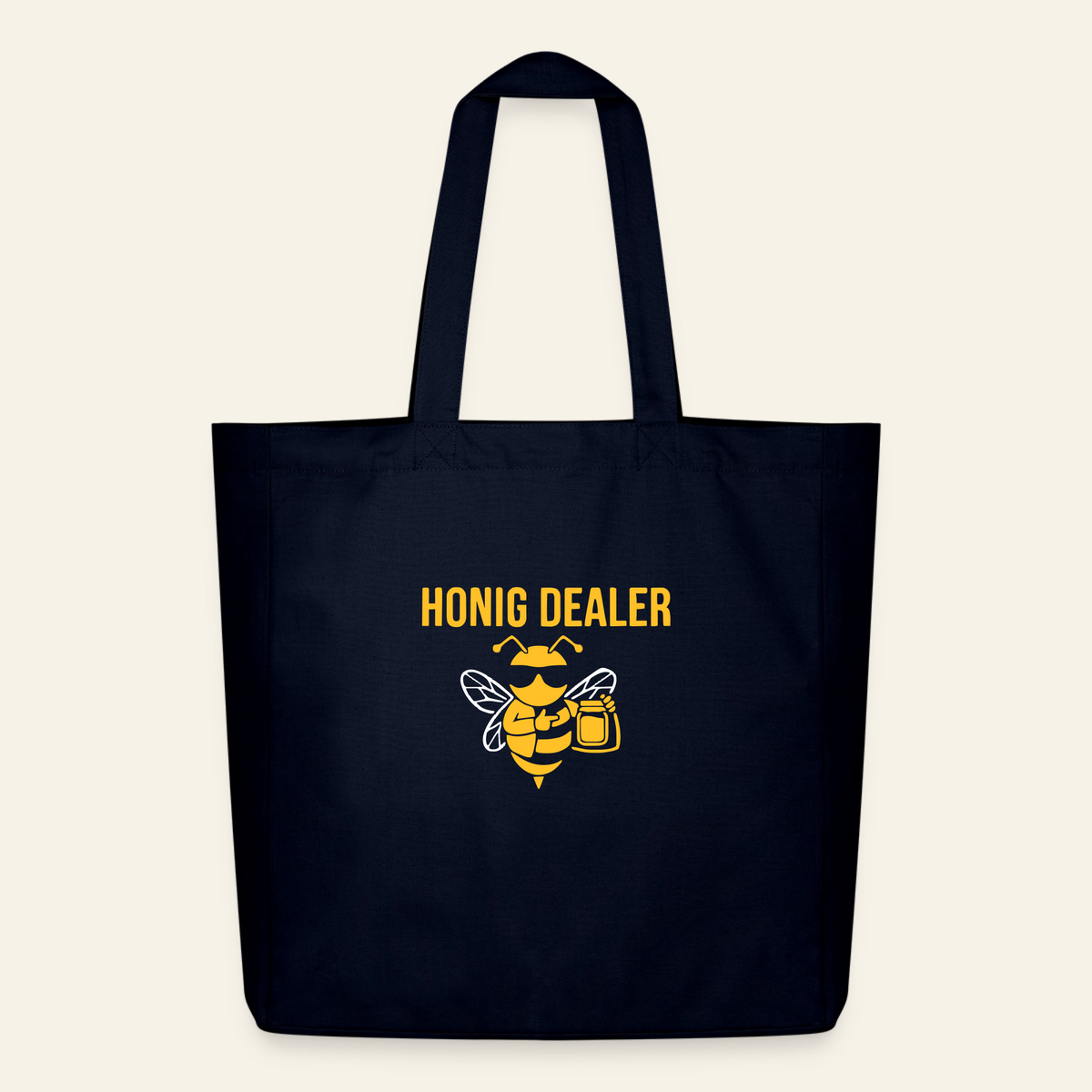 Honig Dealer Einkaufstasche in Navy – Vorderseite